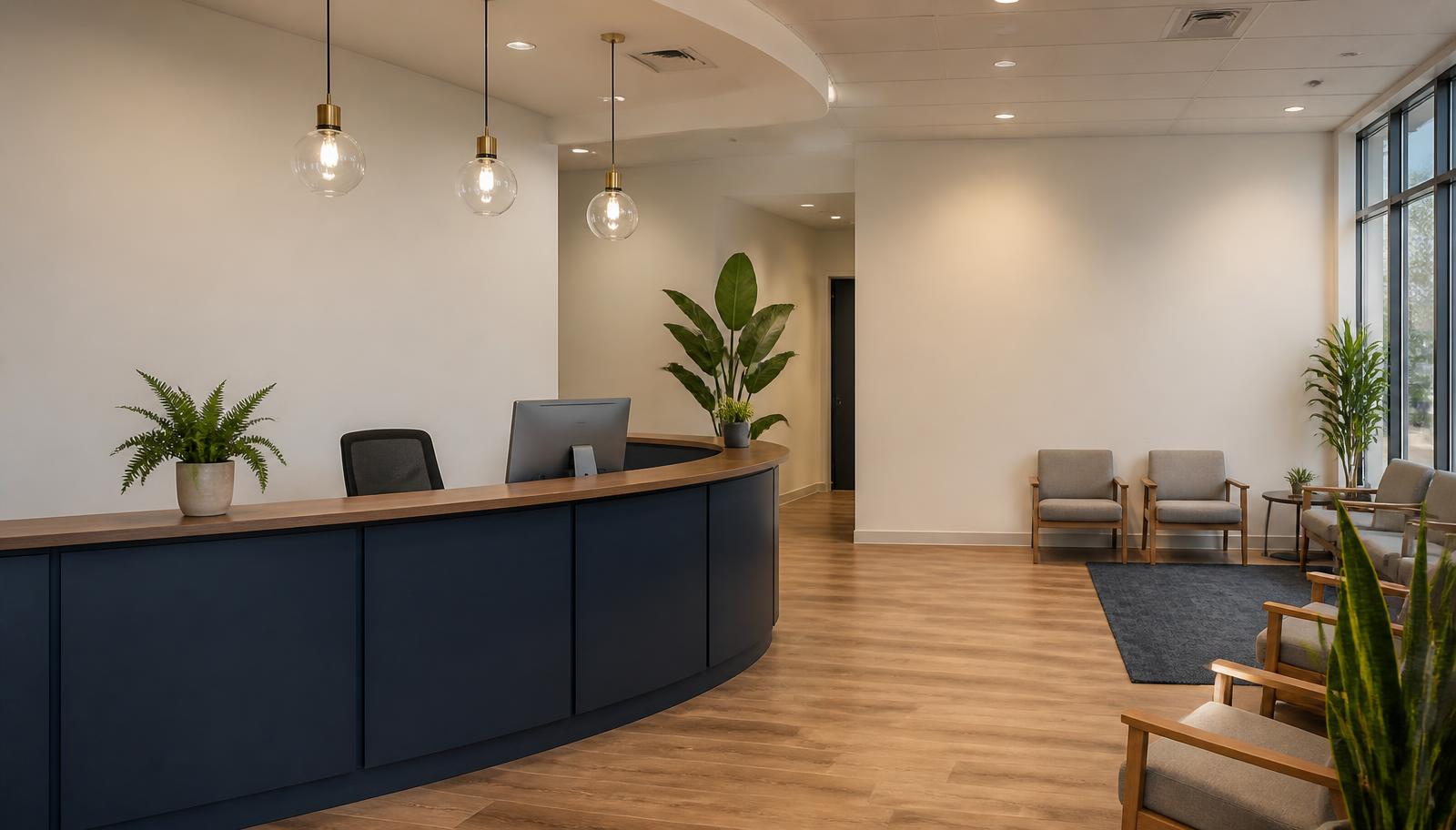 Reception area at the Nationwide Career Institute Orlando campus